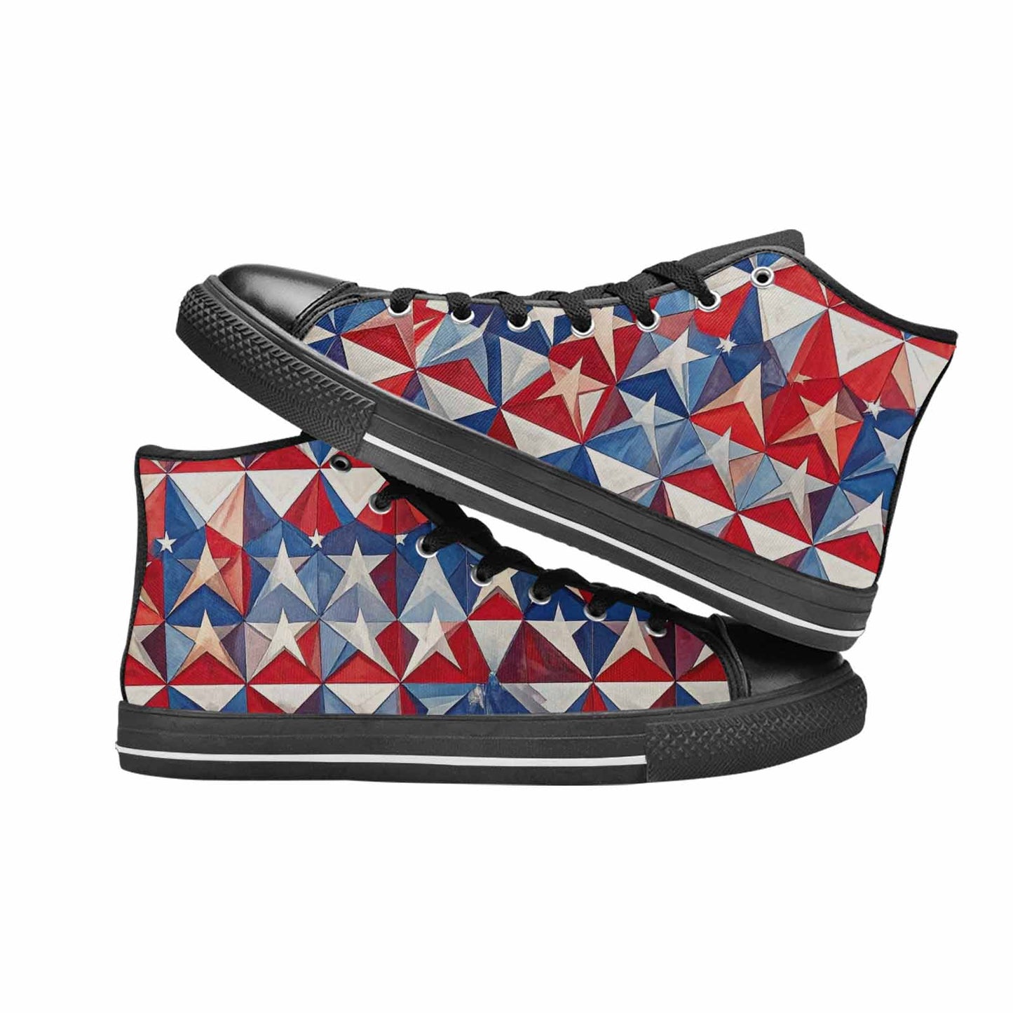 MEN'S American Flag Stars High Top Canvas Cottagecore Sneakers