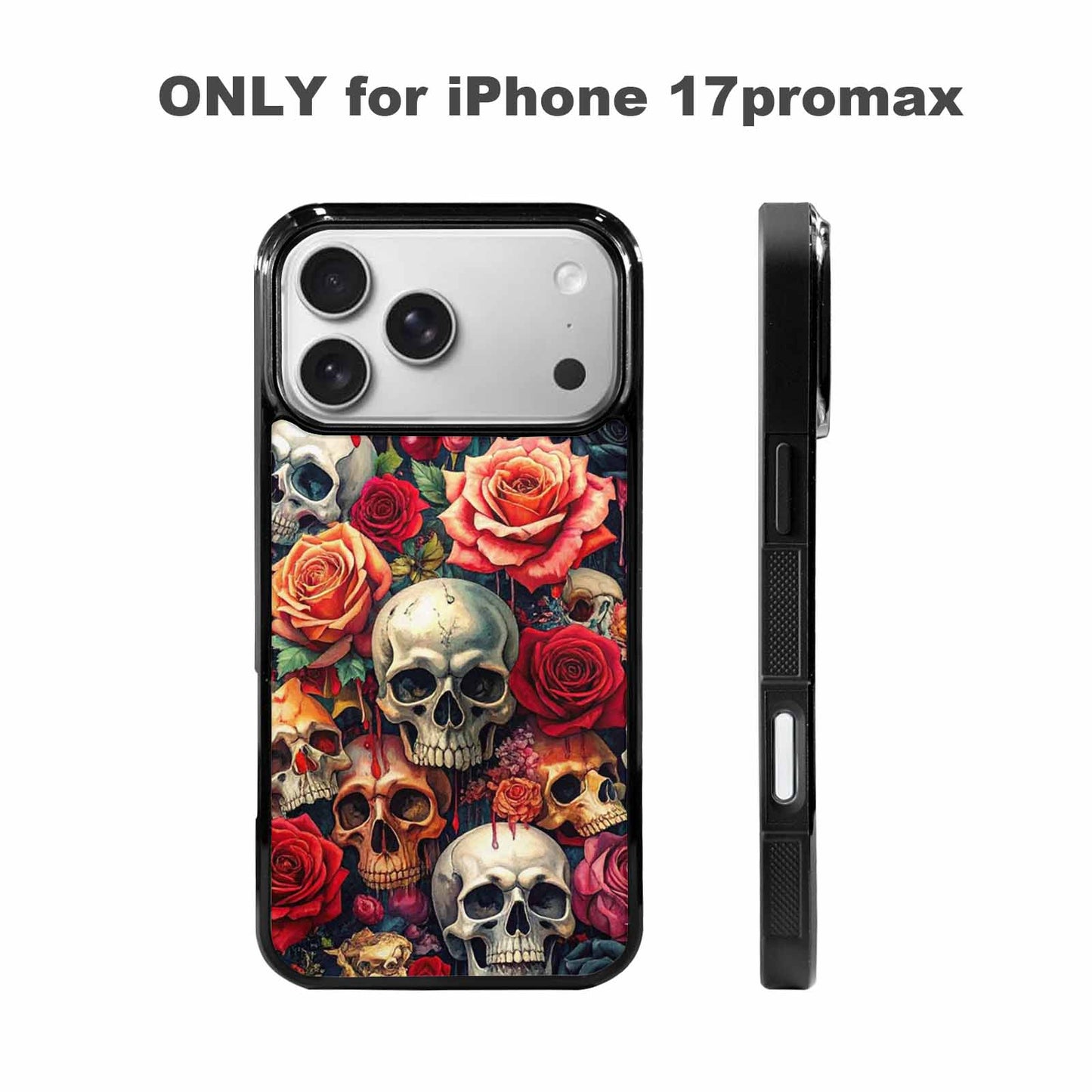iPhone 17 Pro Max Case — Skulls And Rosesmelting Skulls A Gothic, Custom Art Phone Cover