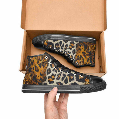 WOMEN'S Animal Print High Top Canvas Surreal Shoes