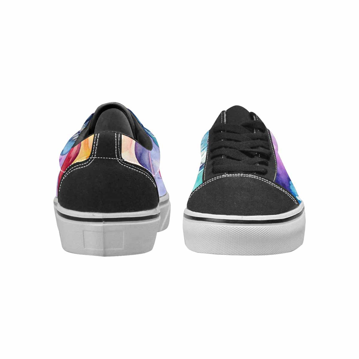 WOMEN'S Kulls - Watercolor Canvas Lace-Up Aesthetic Custom Shoes