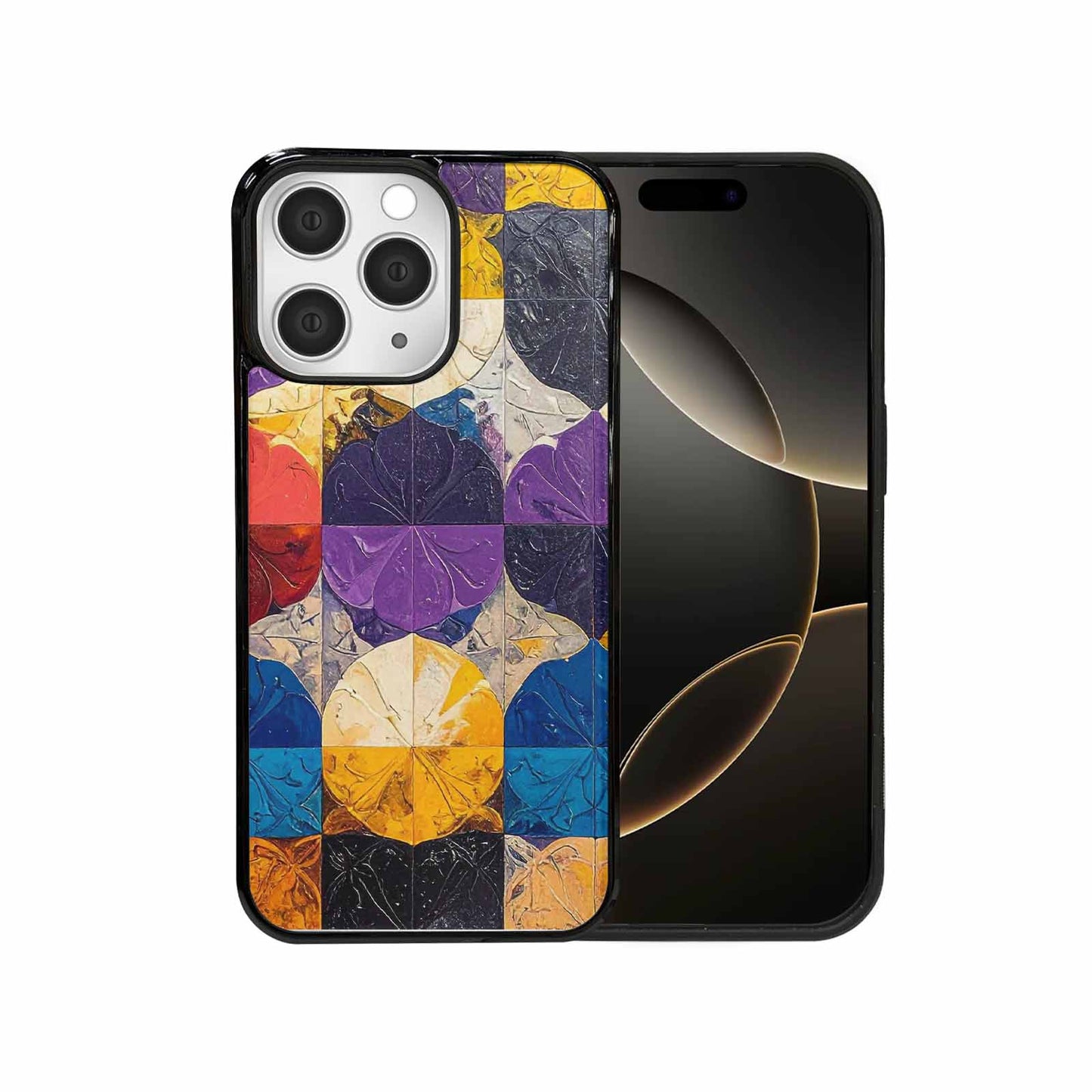iPhone 15 Pro Max Case — Nonbinary Flag Color Theme Small Rainbow, Unique Phone Case Design