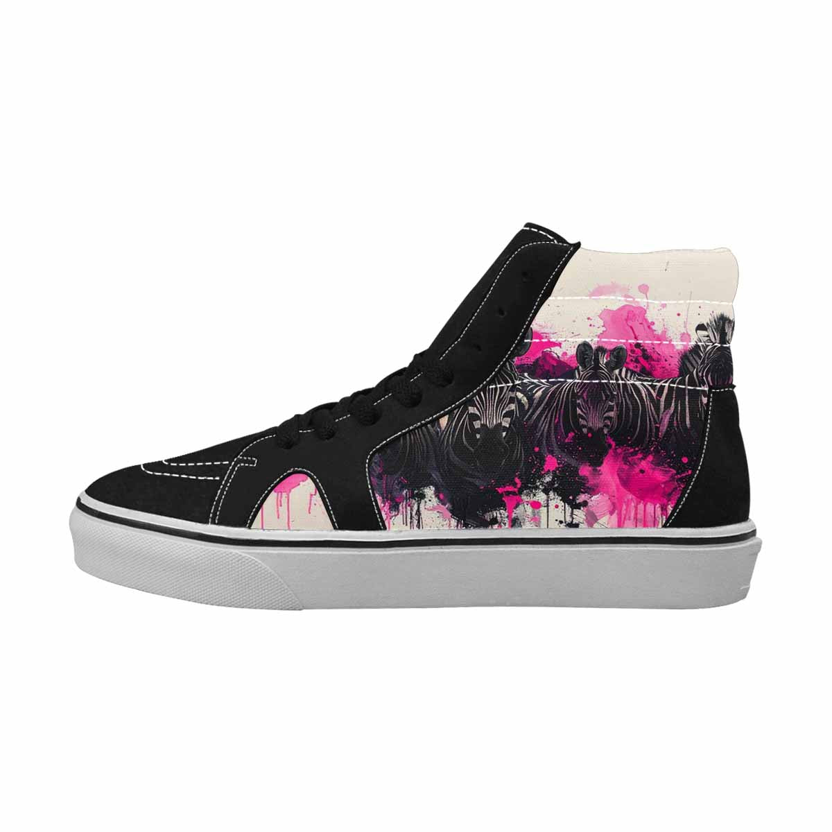 MEN'S Zebra Stripe Burst High Top Canvas Dreamcore Shoes