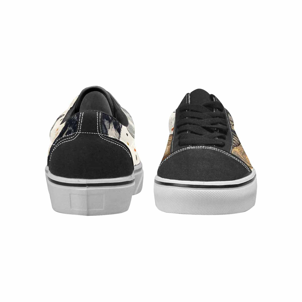 WOMEN'S Wolf Silhouette Moon Canvas Lace-Up Dreamcore Custom Sneakers
