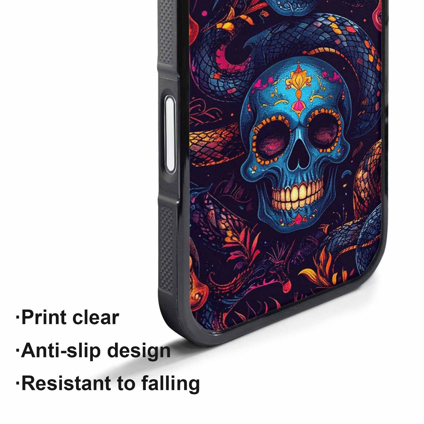 iPhone 17 Pro Case — Snake Skulls Print Gothic Skulls, Custom Print Case Cover