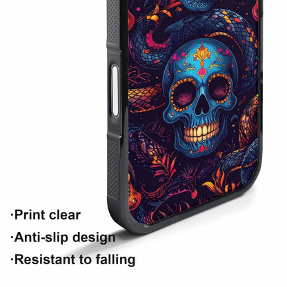 iPhone 17 Pro Case — Snake Skulls Print Gothic Skulls, Custom Print Case Cover