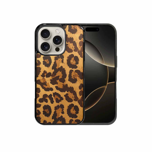 iPhone 16 Pro Case — Classic Leopard Print Warm Golden Tan, Custom Printed Phone Case