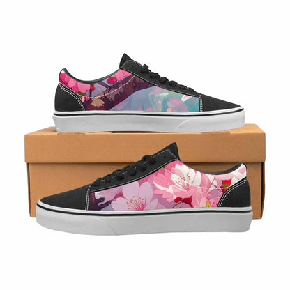 WOMEN'S Cherry Blossom Branch Lace-Up Canvas Grunge Shoes