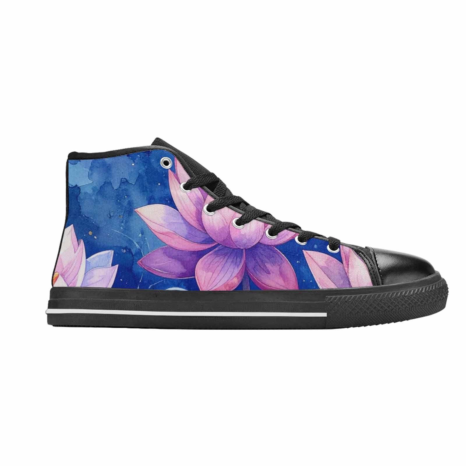 WOMEN'S Water Lilies Impressionist High Top Canvas Aesthetic Custom Shoes