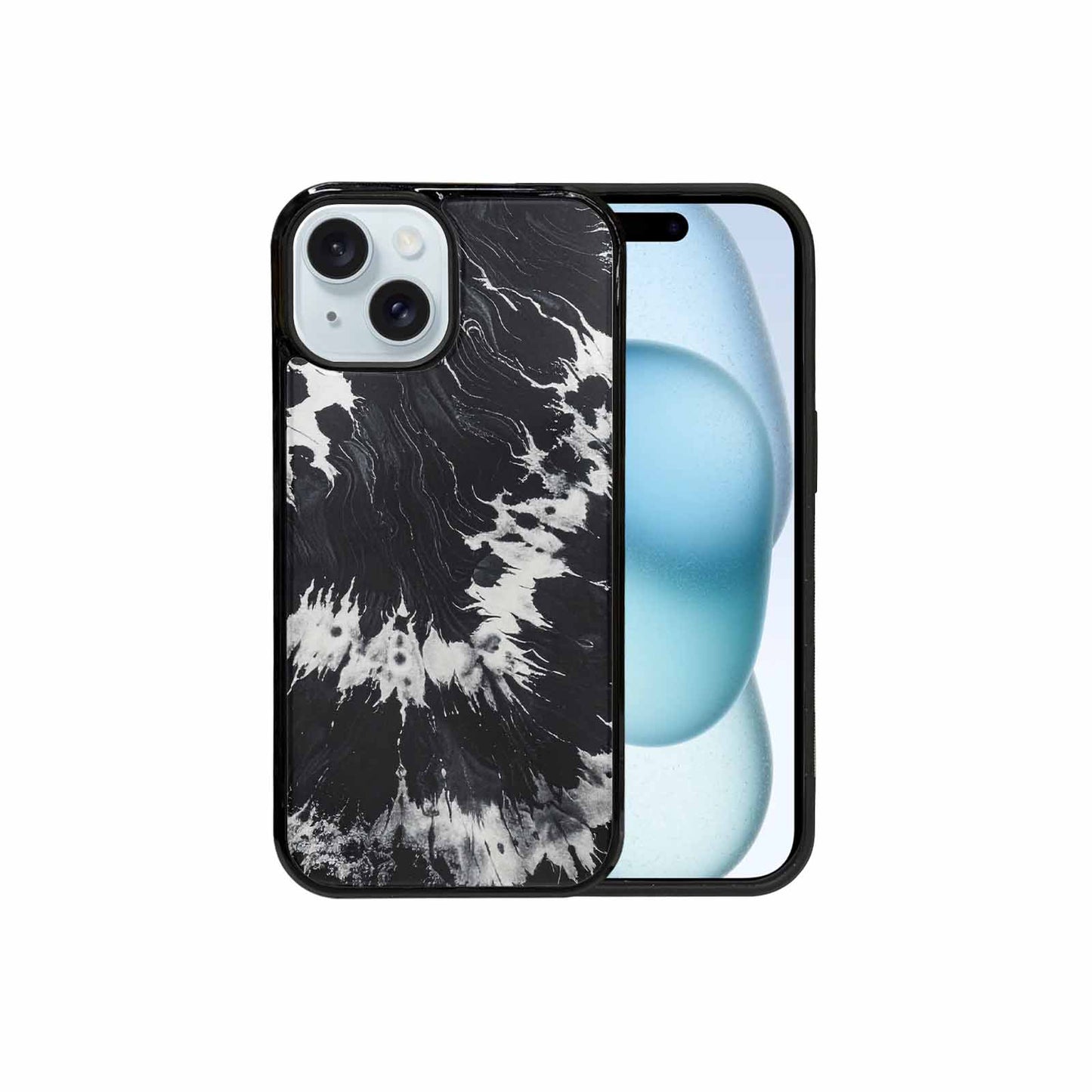 iPhone 15 Case — Black White Animal Print, Custom Print Case Cover
