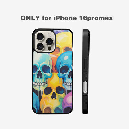 iPhone 16 Pro Max Case — Dripping Candy Skulls, Custom Phone Case