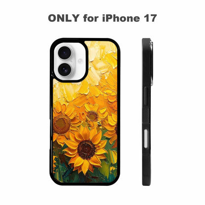 iPhone 17 Case — Impressionist Sunflower Brushstroke Pattern Floral, Original Design Phone Case