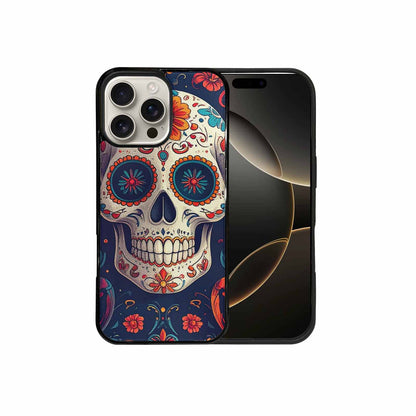 iPhone 16 Pro Max Case — Day Dead Sugar Skull Art 100s, Custom Made Phone Cover