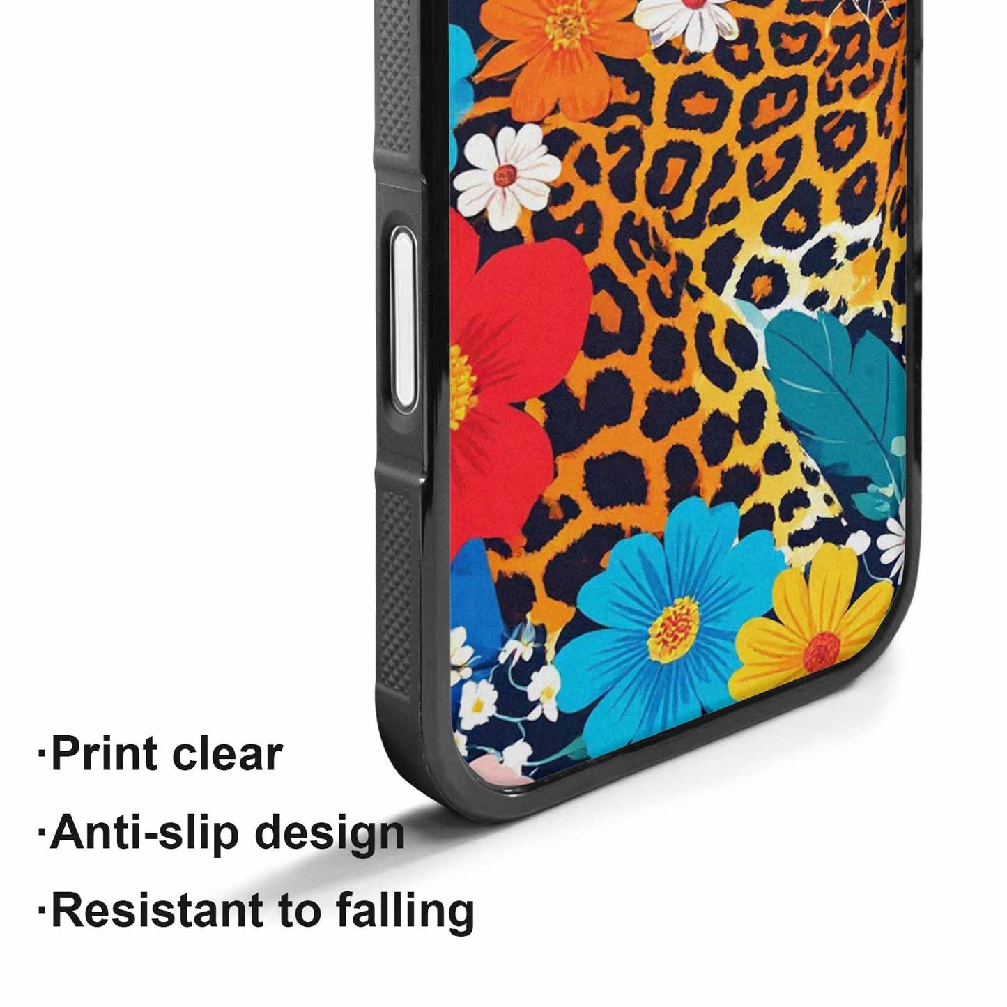 iPhone 17 Case — Leopard Print Floral Seamless Animal Print, Custom Print Case Cover