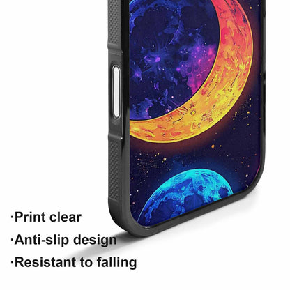 iPhone 17 Case — Neon Winter Moon Cartoon Cute, Customized Protective Case