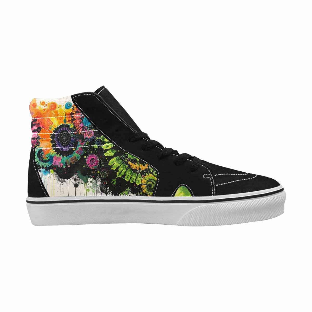 MEN'S Tie High Top Canvas Vibrant Chaos Sneakers