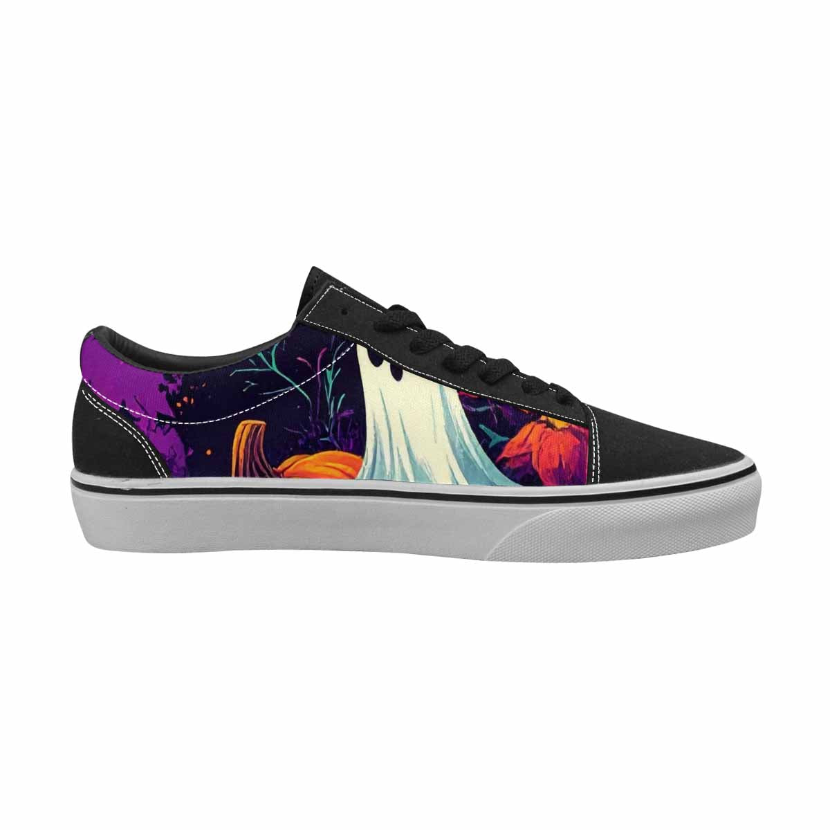 MEN'S Halloween Print Canvas Lace-Up Vivid Custom Shoes