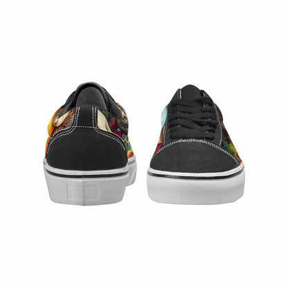 WOMEN'S Skulls × Animal Print Lace-Up Canvas Surreal Shoes