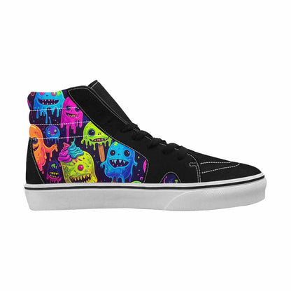 MEN'S Ice Cream Monsters  High Top Canvas Wallpaper Art Custom Sneakers