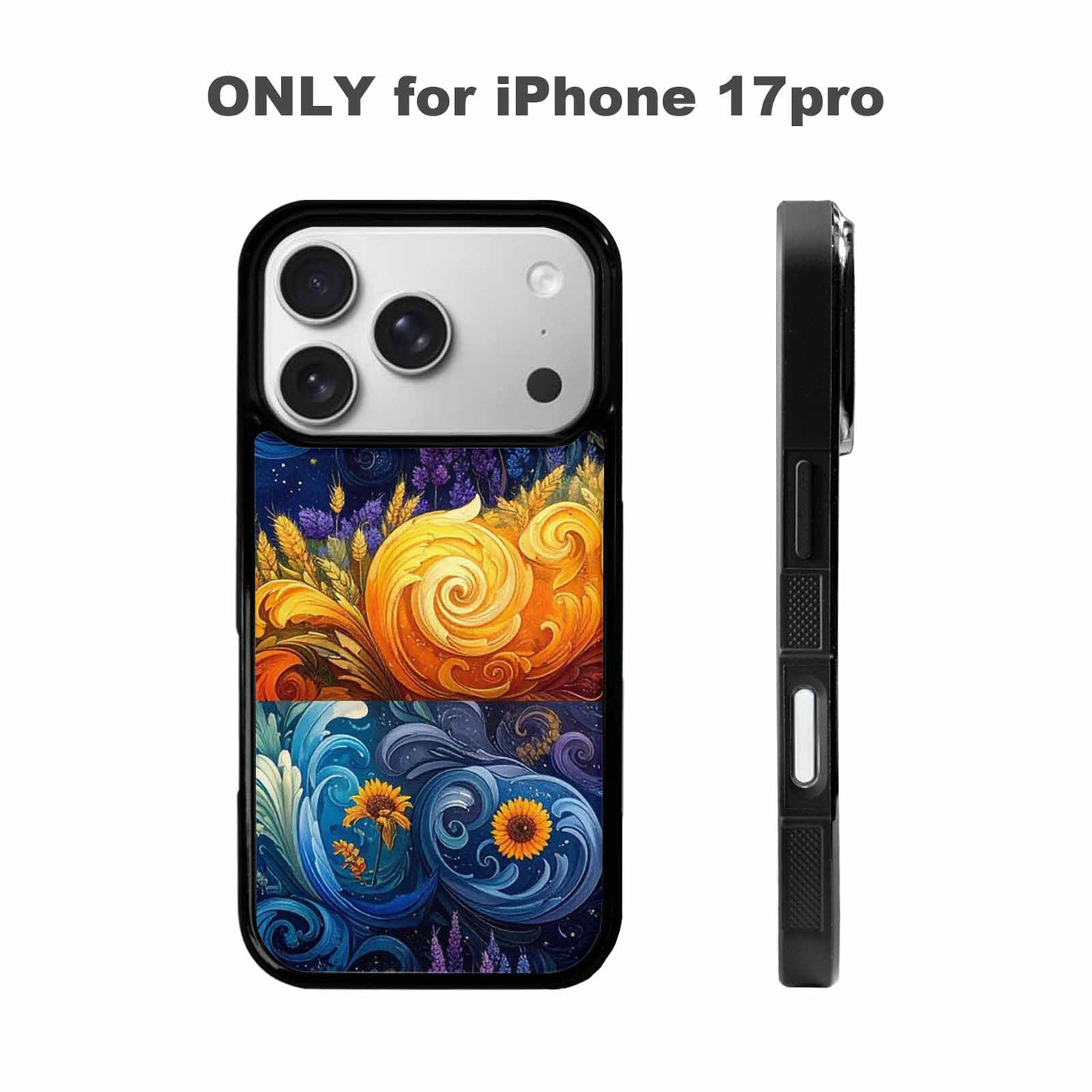 iPhone 17 Pro Case — Small Van Gogh Style Swirl Galaxy, Custom Made Phone Cover