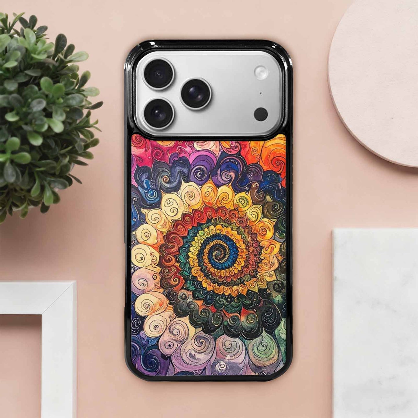 iPhone 17 Pro Max Case — Tie Dye Swirls (black Tie Dye, Unique Phone Case Design