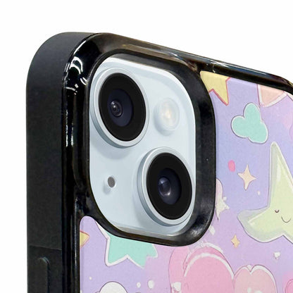 iPhone 15 Plus Case — Cute Kawaii Style Generic Icons Stars, Original Design Phone Case
