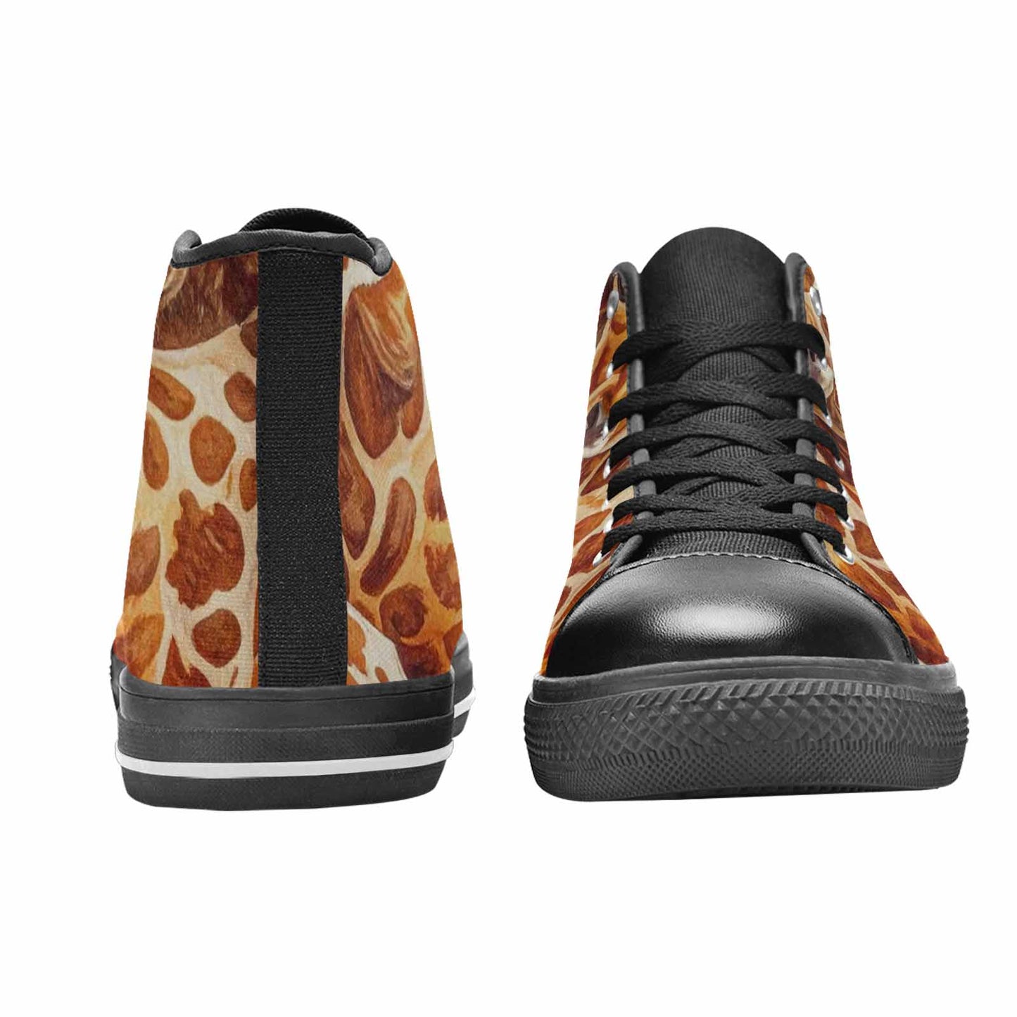 MEN'S Cow Animal Print High Top Canvas Cottagecore Custom Sneakers
