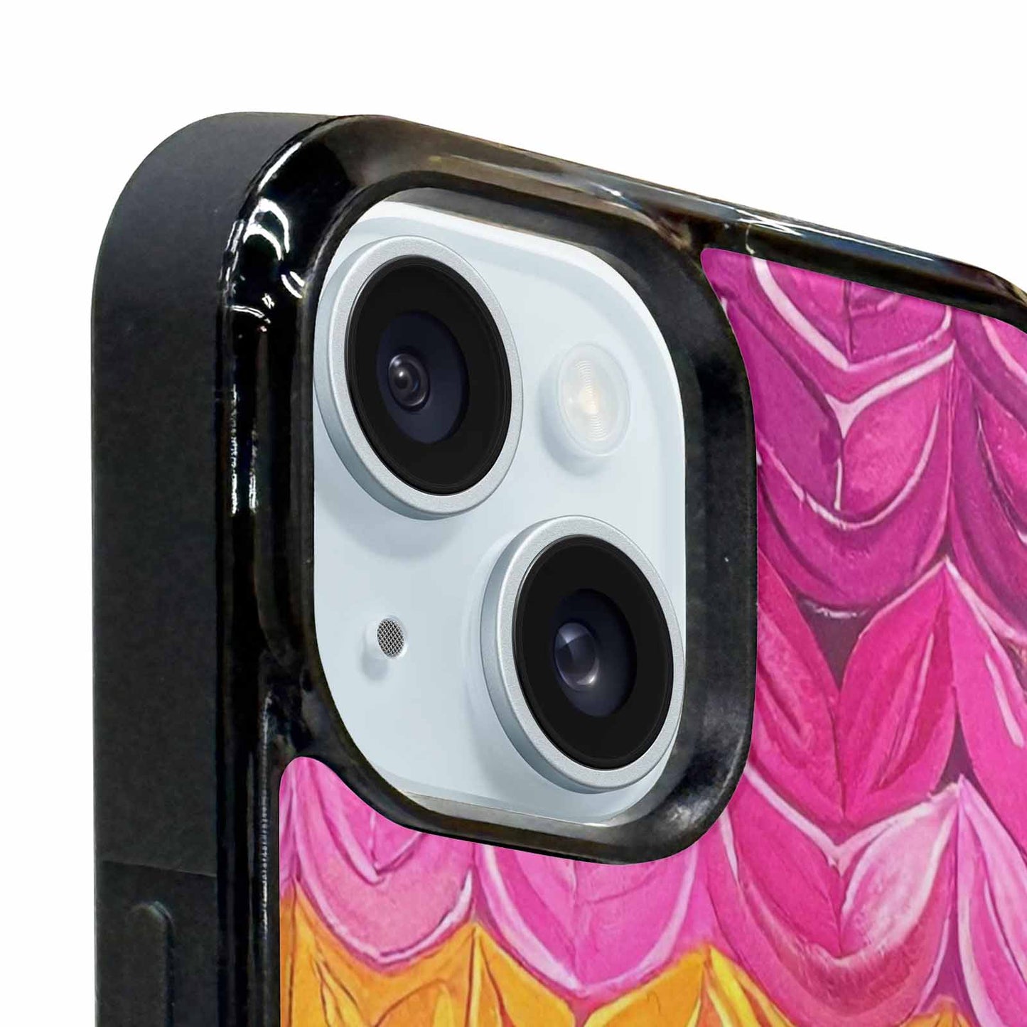 iPhone 15 Plus Case — Pansexual Flag Color Theme Small Rainbow, Custom Printed Phone Case