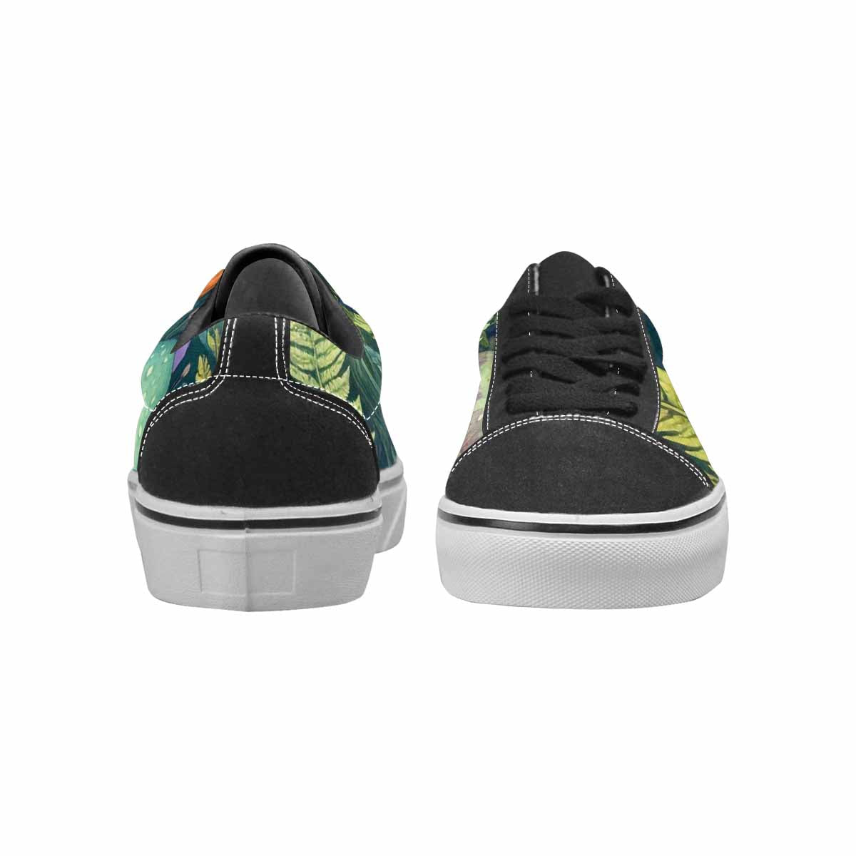 WOMEN'S Mushrooms  Botanical Mushrooms Lace-Up Canvas Vibrant Chaos Custom Sneakers