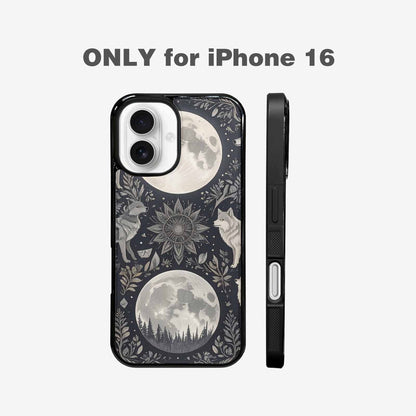 iPhone 16 Case — Wolves Everywhere Collage Overlap Small Wolf, Unique Phone Case Design