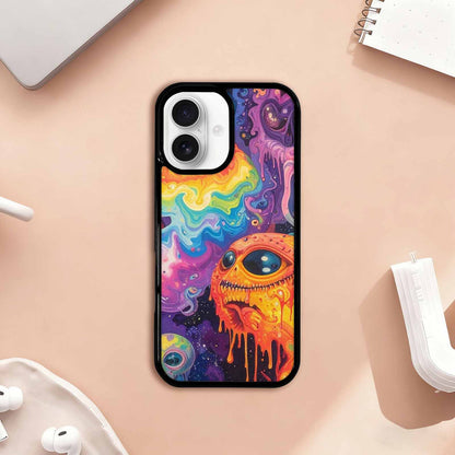 iPhone 17 Case — Aliens Tie Dyemelting Aliens Tie Dye, Customized Protective Case