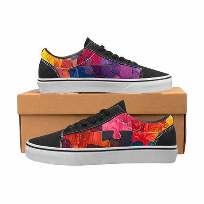 WOMEN'S Autism Puzzle Pieces Lace-Up Canvas Dreamlike Shoes