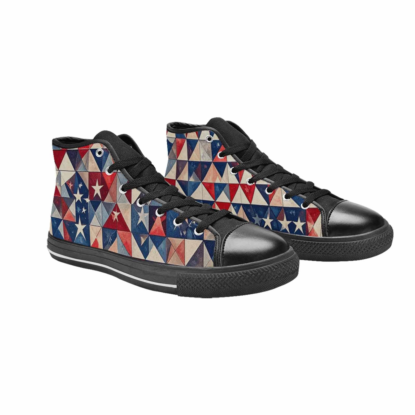 MEN'S American Flag Stars High Top Canvas Vivid Shoes