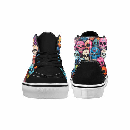 MEN'S Skulls (general) Skulls High Top Canvas Aesthetic Shoes
