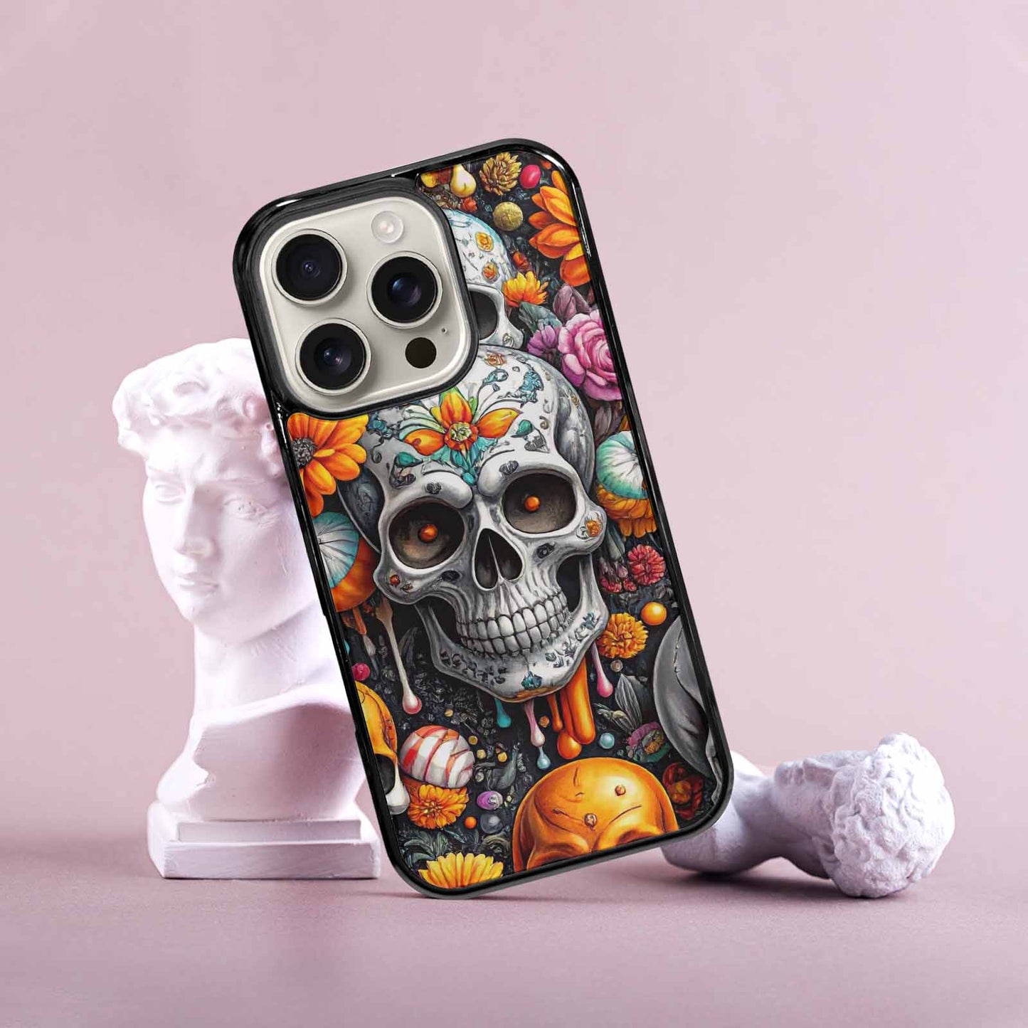 iPhone 16 Pro Case — Greyscale Black And White Dark Black, Customized Protective Case
