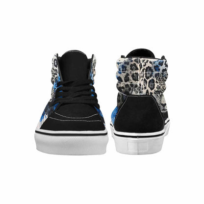 MEN'S Animal Print High Top Canvas Wallpaper Art Custom Sneakers