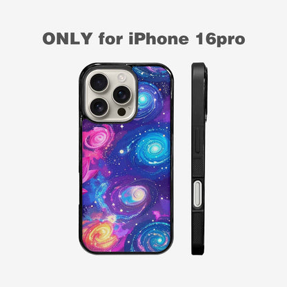 iPhone 16 Pro Case — Lotus Galaxy Art Seamless Pattern Vibrant, Custom Phone Case