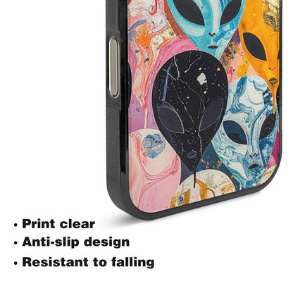 iPhone 16 Pro Max Case — Aliens Marblealiens Pattern Doe, Original Design Phone Case