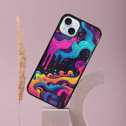 iPhone 15 Plus Case — Neon Drip Galaxy Custom, Custom Made Phone Cover