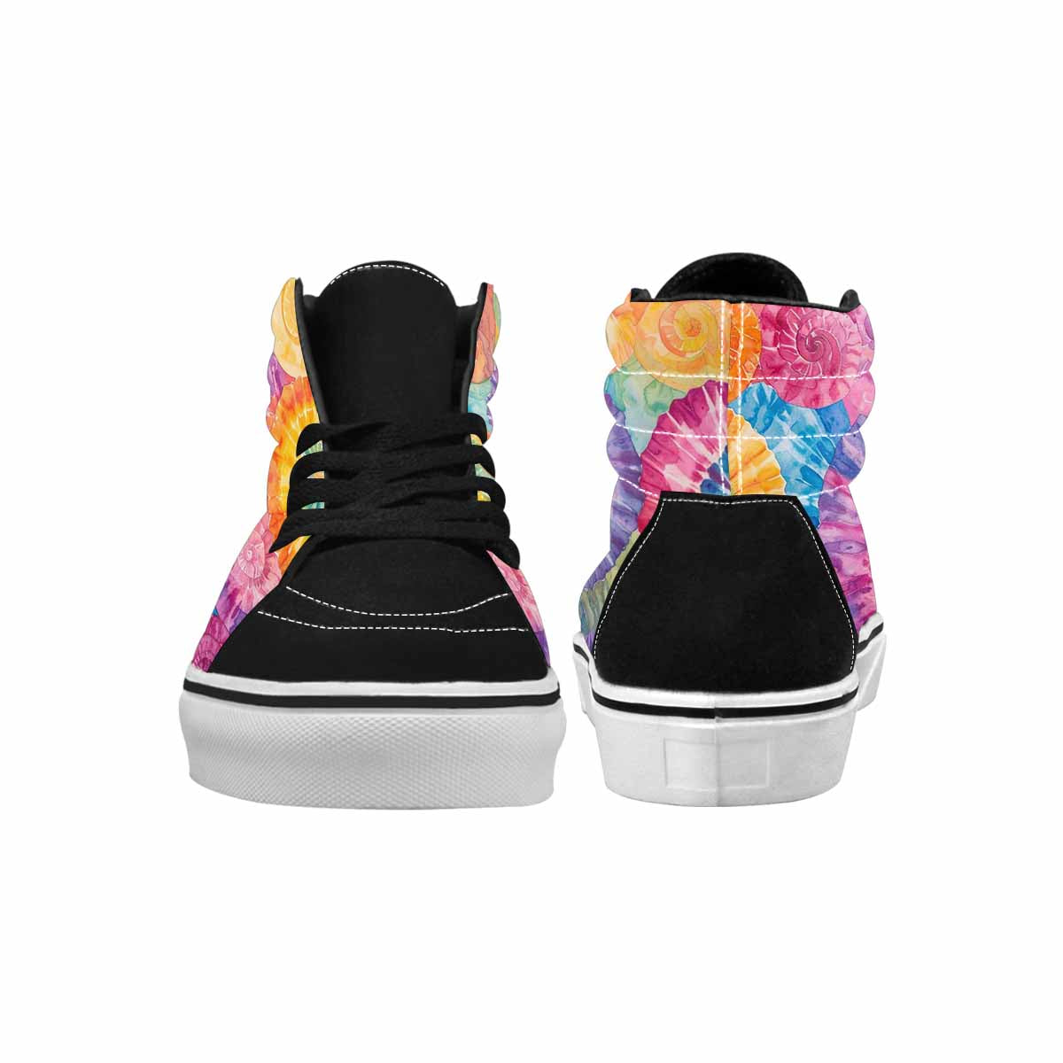 MEN'S Tie Dye Swirls Tie High Top Canvas Grunge Shoes