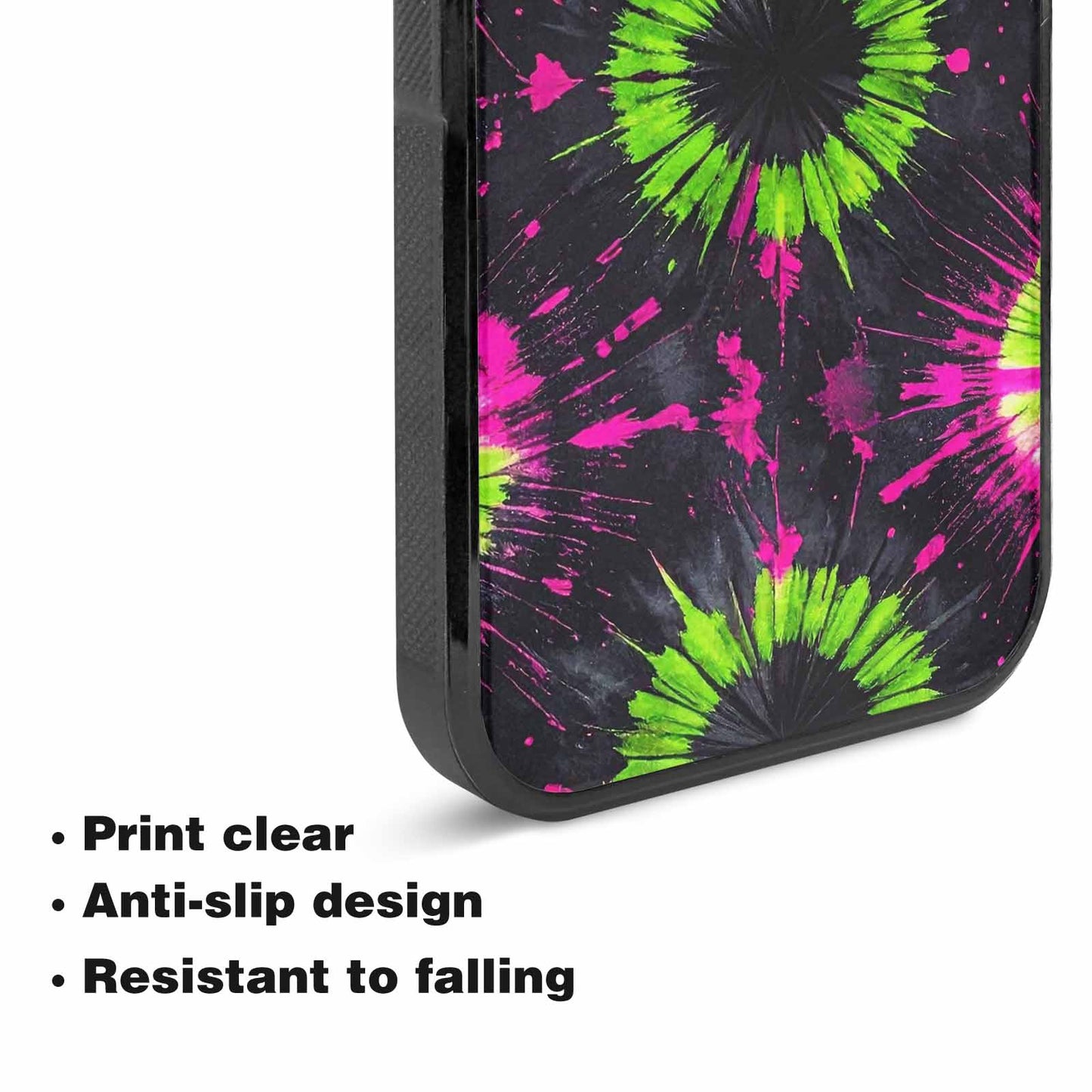 iPhone 15 Plus Case — Acid Wash Tie Dye Neon, Original Design Phone Case