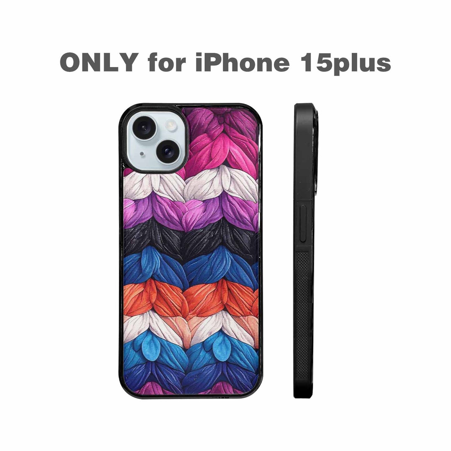 iPhone 15 Plus Case — Genderfluid Flag Color Theme Small Rainbow, Custom Made Phone Cover