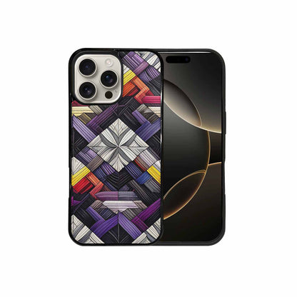 iPhone 16 Pro Max Case — Asexual Flag Color Theme Small Rainbow, Custom Made Phone Cover