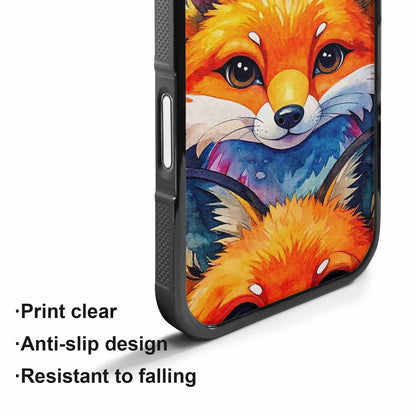 iPhone 17 Case — Watercolor Kawaii Fox Watercolor Abstract, Customized Protective Case