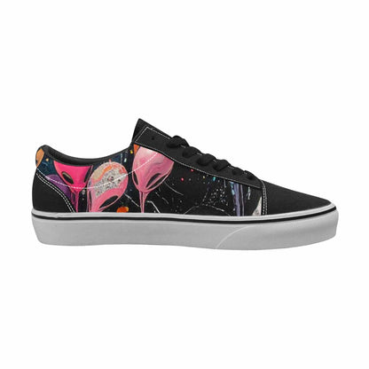 WOMEN'S Aliens  Marble Aliens Lace-Up Canvas Melting Art Sneakers