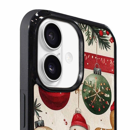 iPhone 17 Case — Small Christmas Holly Snowflake Original Art, Personalized Phone Case