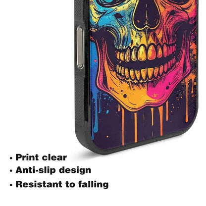 iPhone 16 Pro Max Case — Skulls Splatter Comic, Unique Phone Case Design