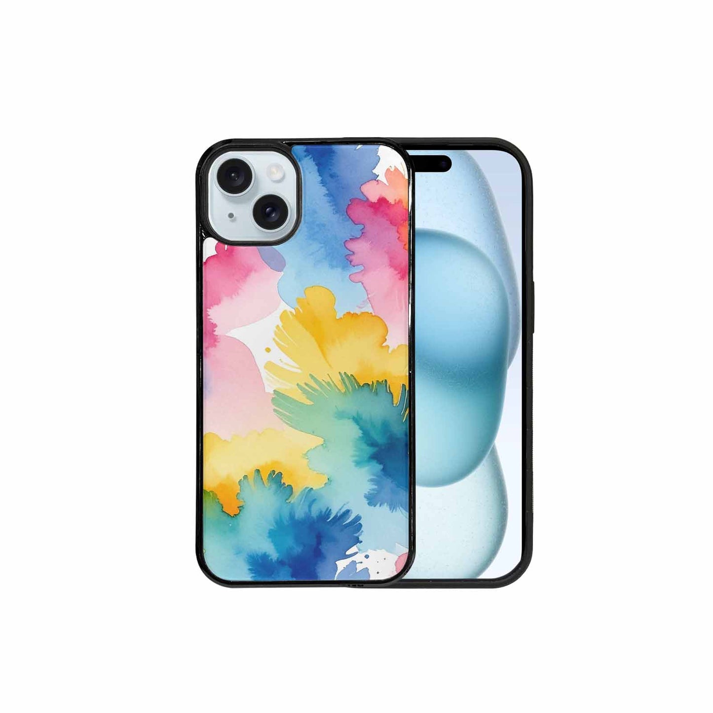 iPhone 15 Plus Case — Trans Strong Watercolor Seamless Pattern Vibrant, Unique Phone Case Design