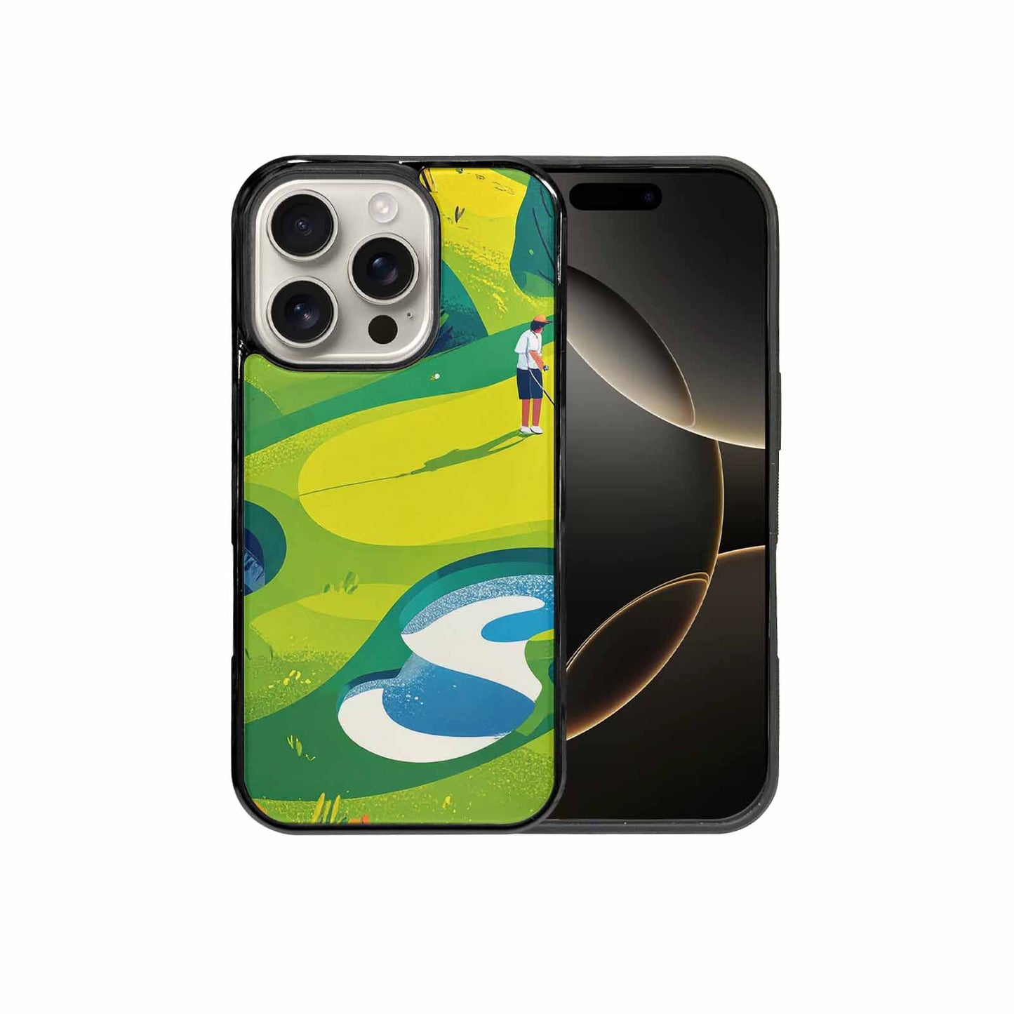 iPhone 16 Pro Case — Golf Cartoon Art Pattern, Custom Phone Case