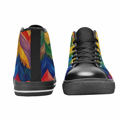 MEN'S Rainbow Pride Flag High Top Canvas Y2K Custom Sneakers