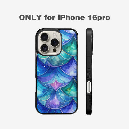 iPhone 16 Pro Case — Mermaid Scale Art Pattern, Unique Phone Case Design